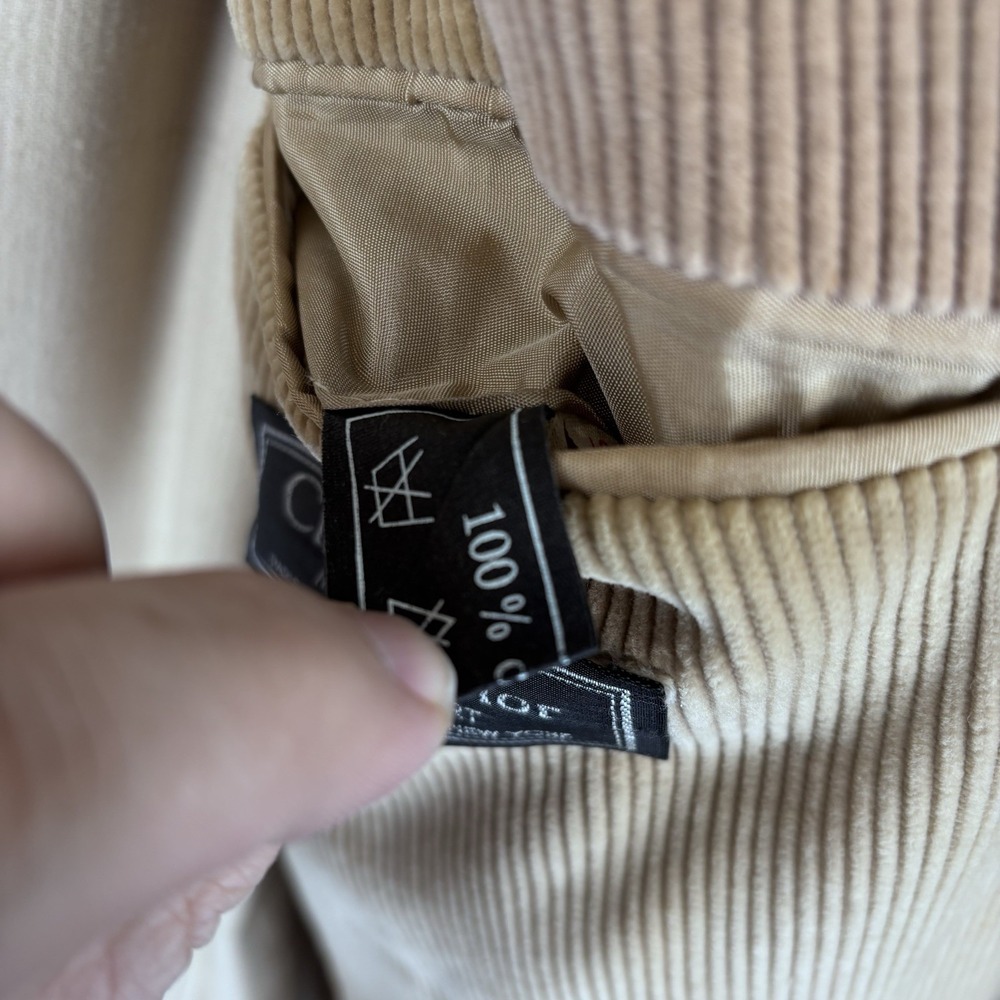 Vintage Christian Dior‎ Corduroy Sport Coat Mens 42L Tan Jacket Leather Button - Picture 10 of 16